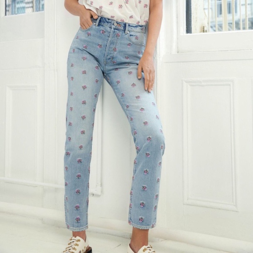 La Vie Rebecca Taylor Embroidery Beatrice Jeans